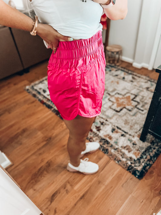 Heidi Running Shorts- Hot Pink