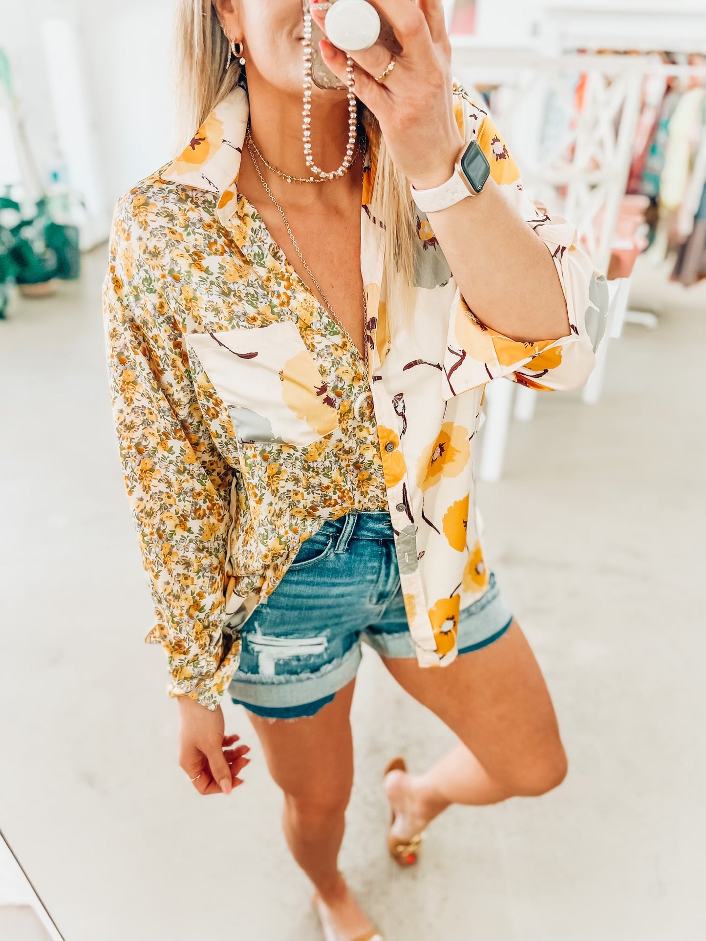 HayLee Button Up Top