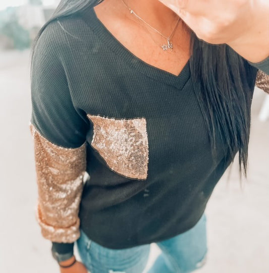 Jerrica Sequin Top