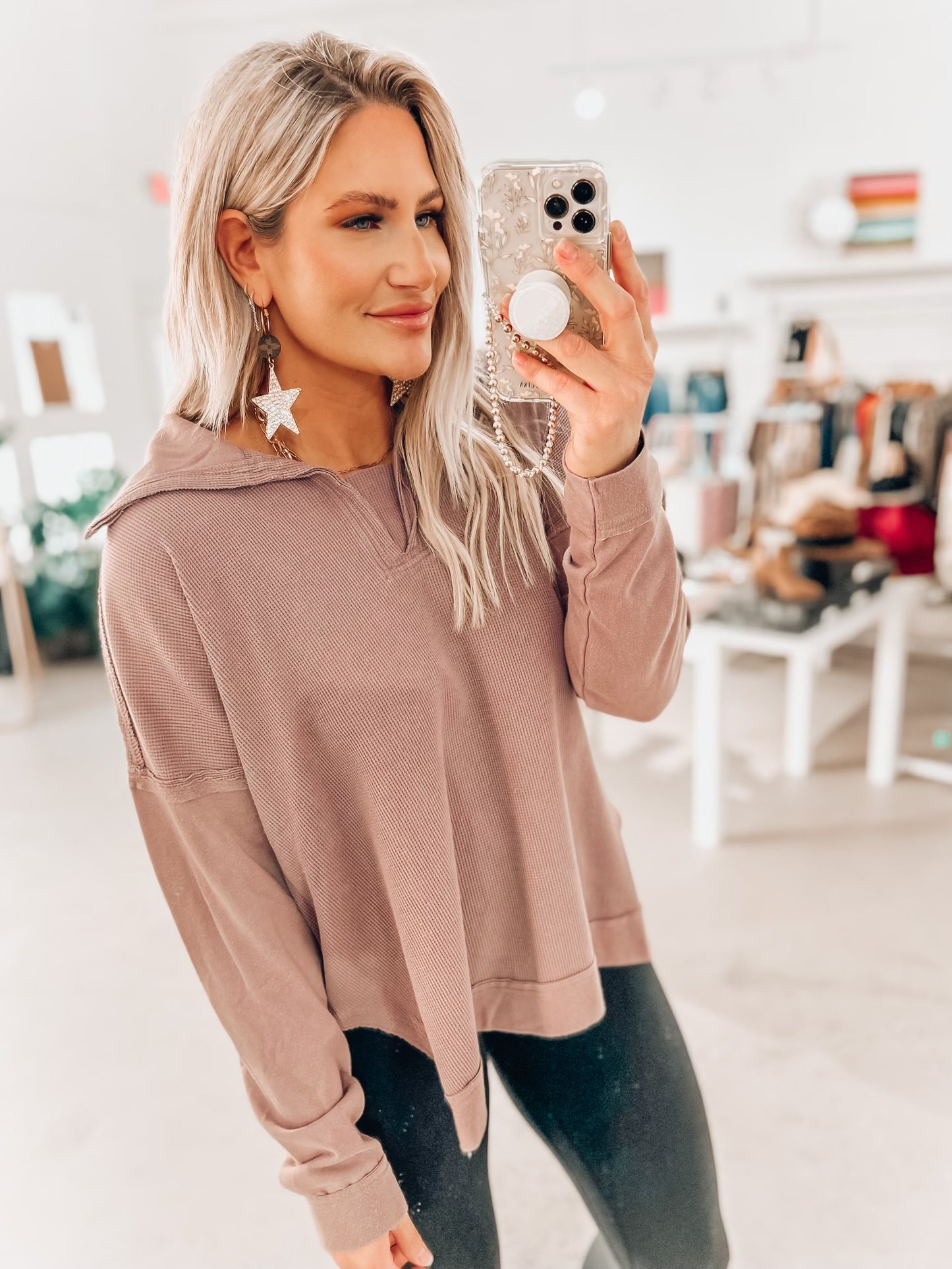 Winona Waffle Pullover