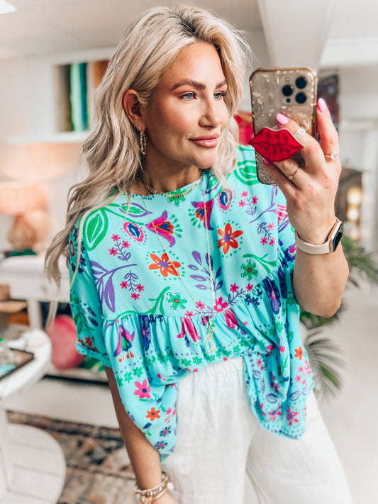 Jayden Mint Blue Top