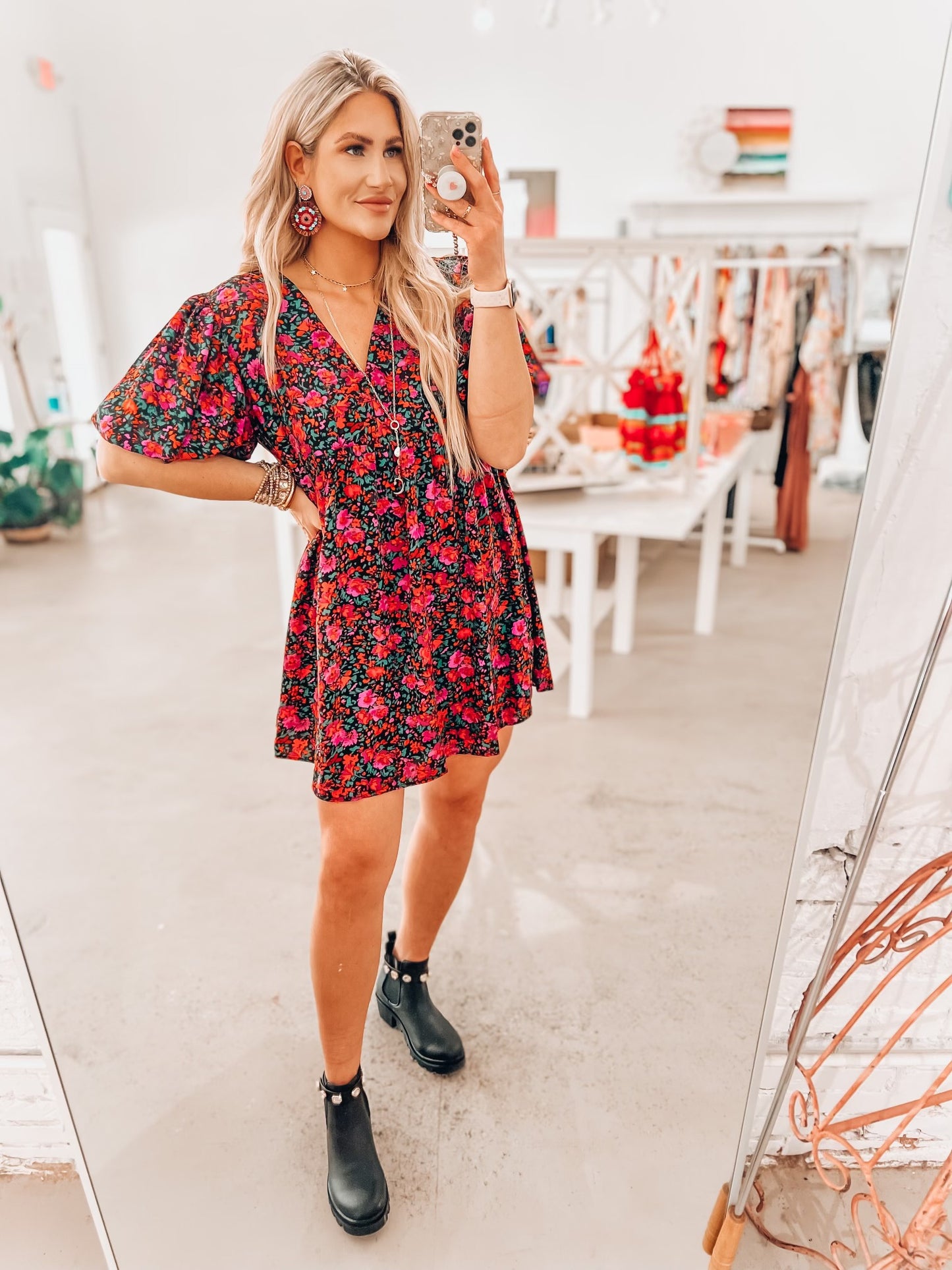 Harper Bubble Sleeve Dress
