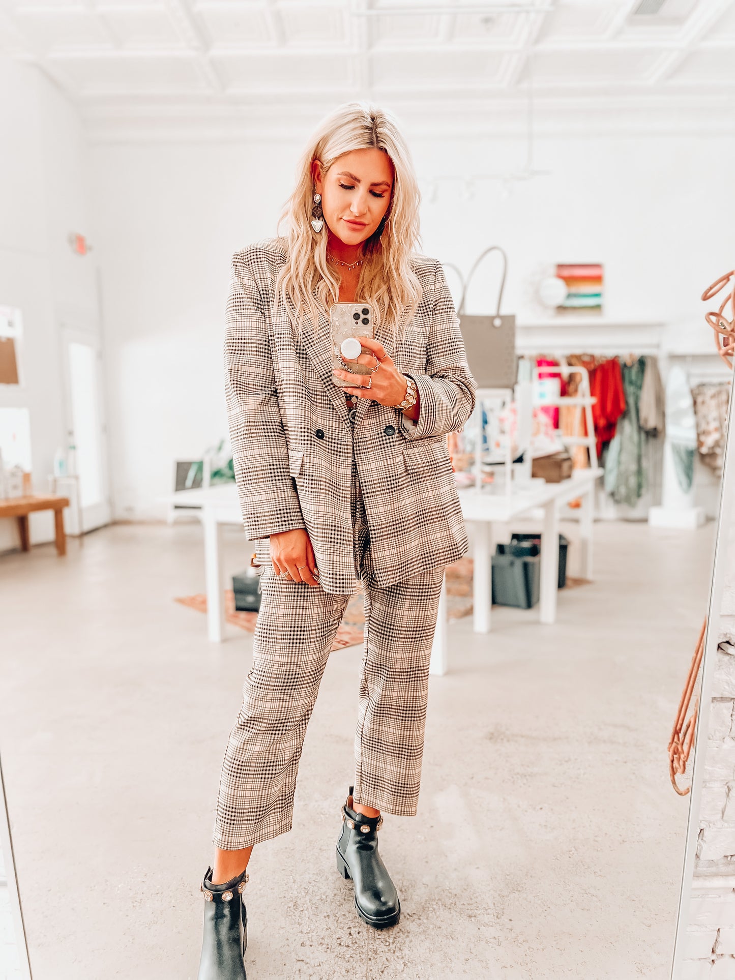 Boss B*tch Power Suit- Plaid