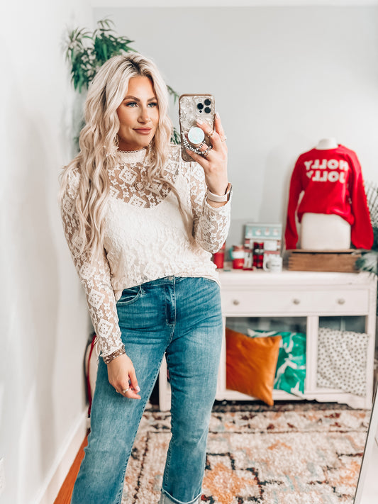 Tiana Floral Lace Top