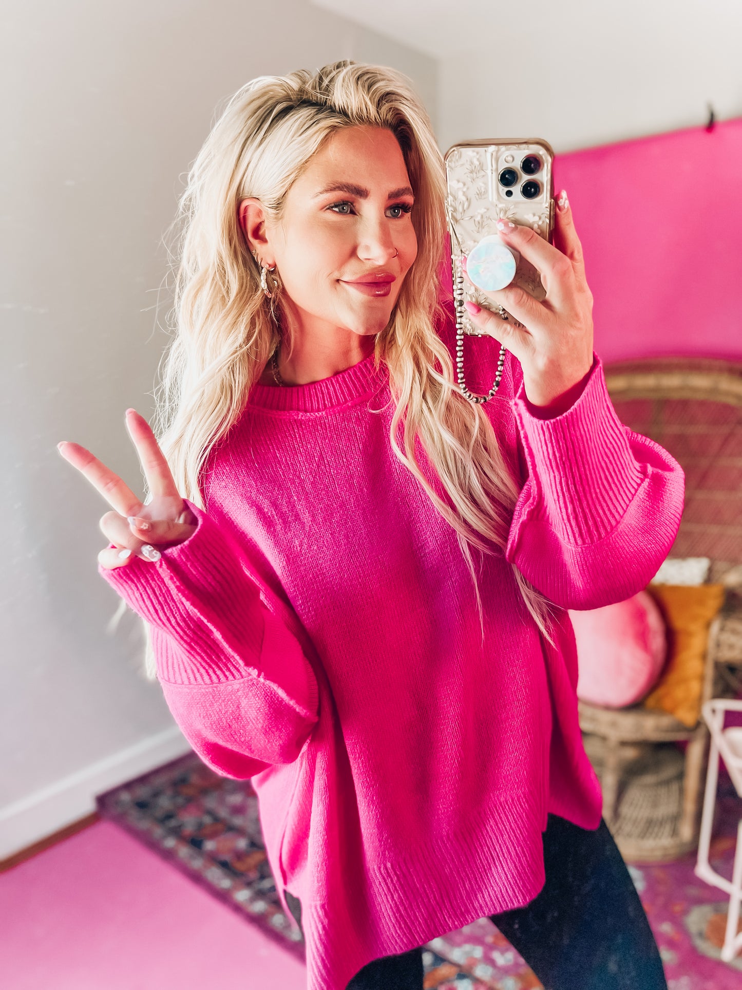 Sadie Pink Sweater