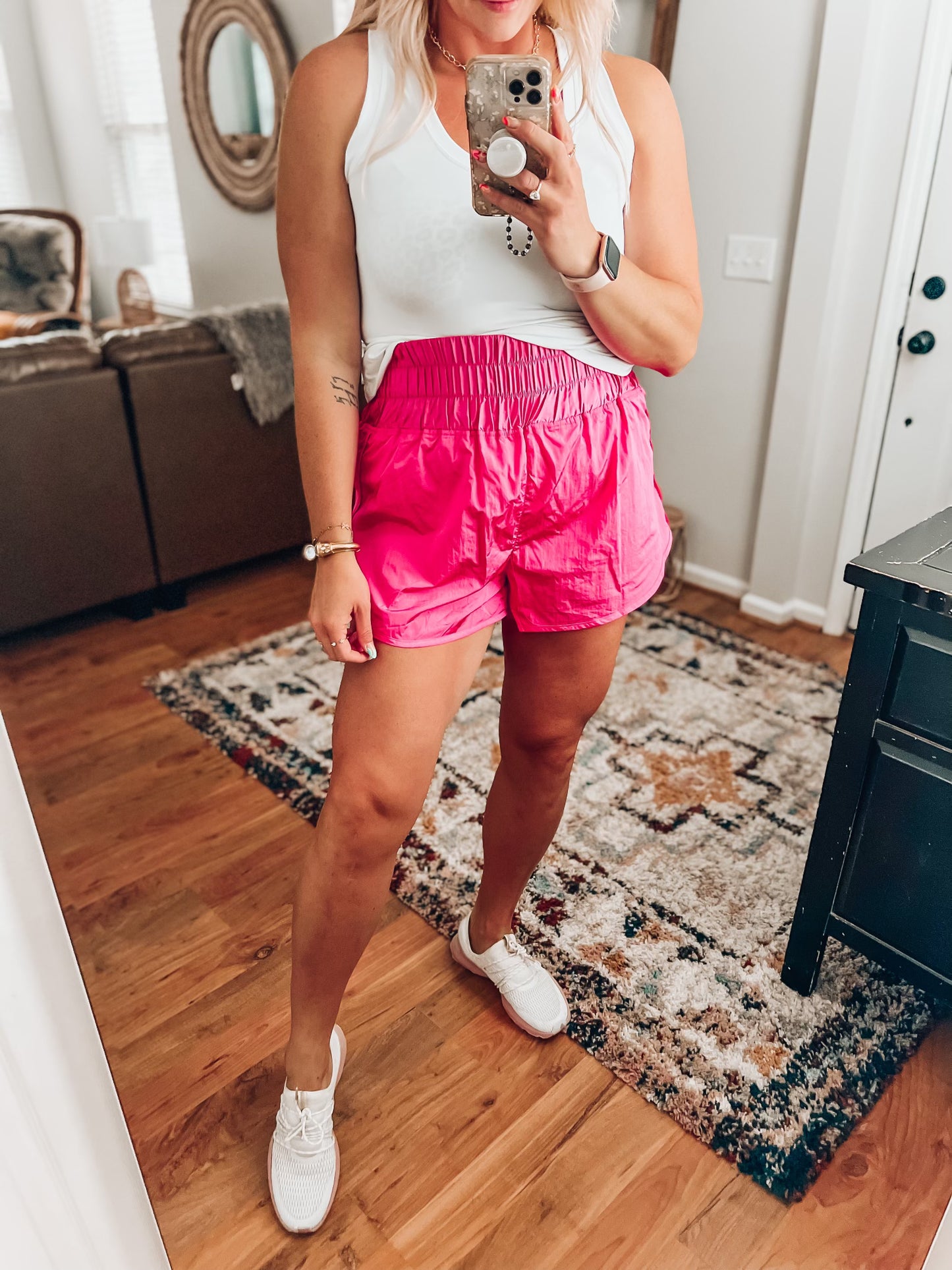 Heidi Running Shorts- Hot Pink