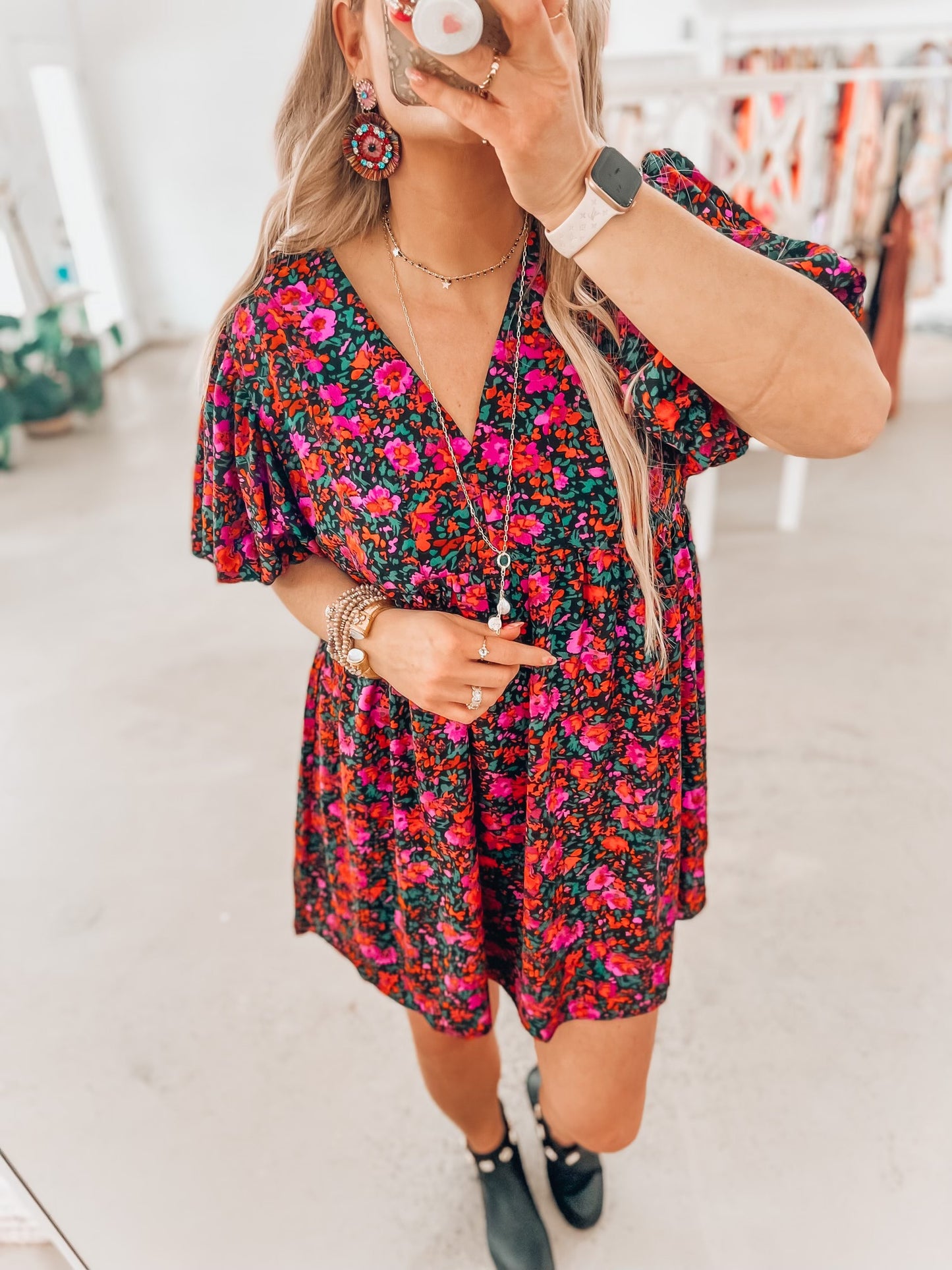 Harper Bubble Sleeve Dress