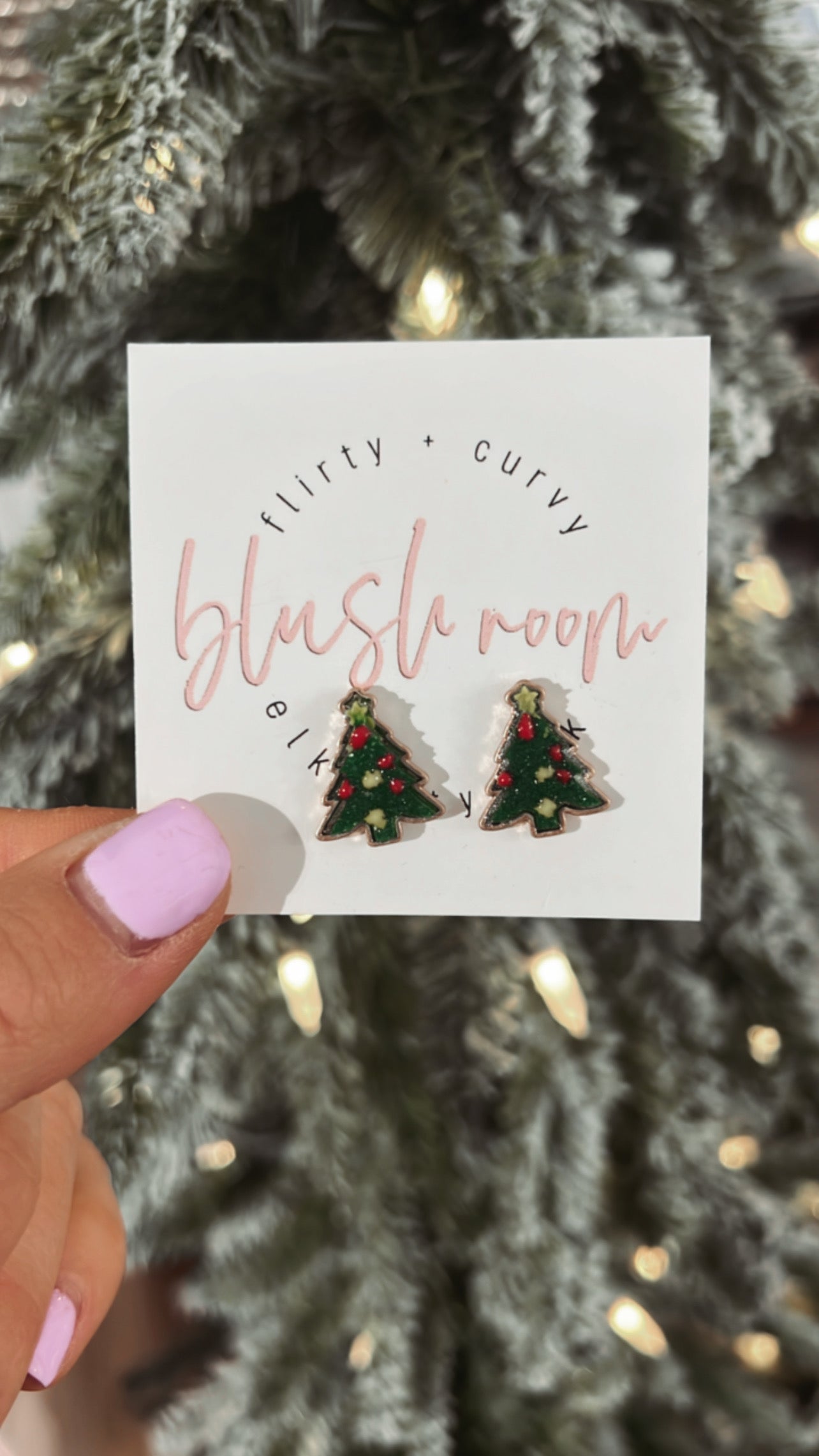 Mini Christmas Tree Earrings