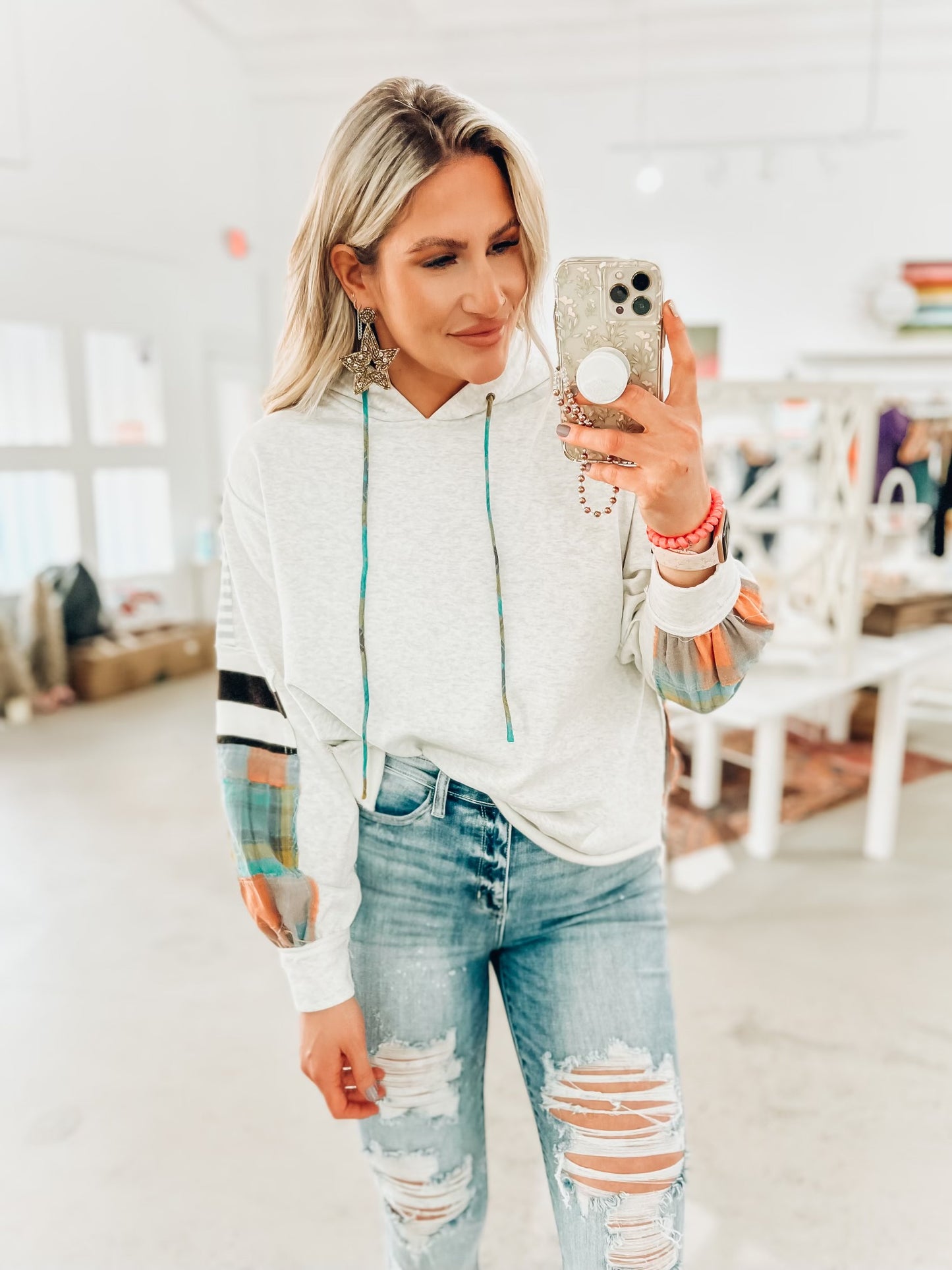 Shadi Plaid Pullover