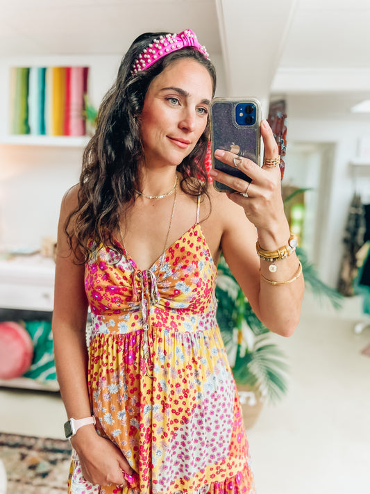 Emma Floral Patchwork Dress