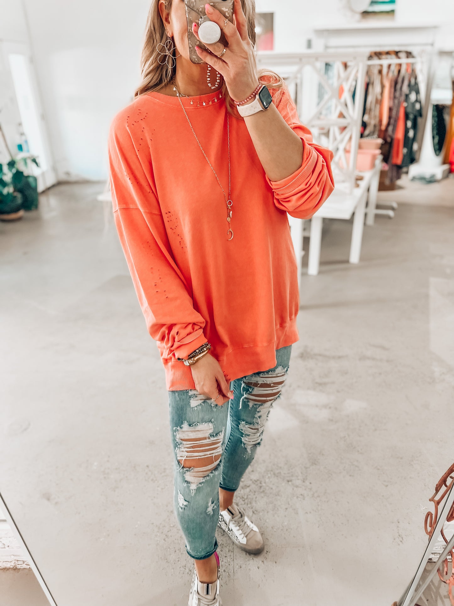 Vivianna Distressed Top