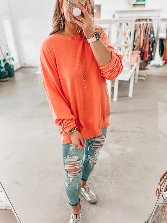 Vivianna Distressed Top