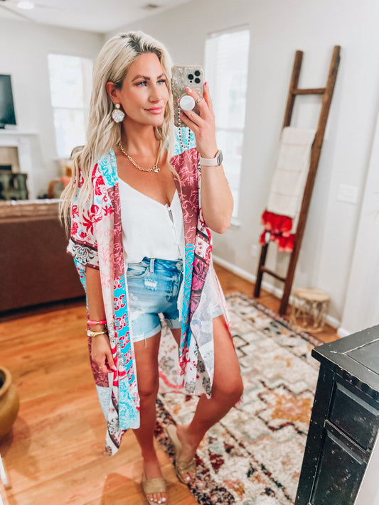 The Boho Dream Kimono- Red