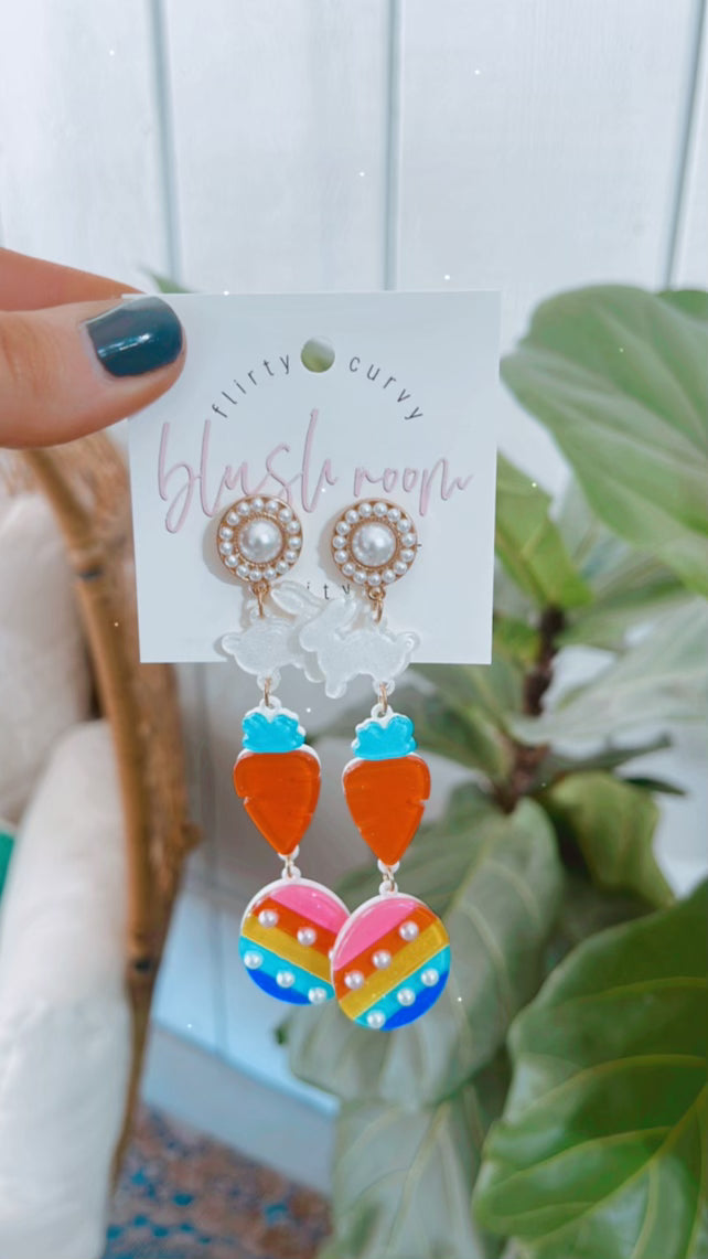 Bunny, Carrot & Egg Earrings