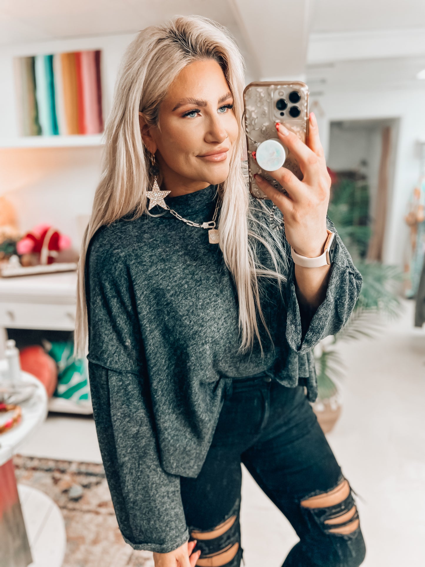 Lilly Mock Neck Sweater