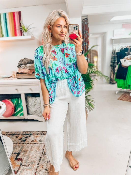 Jayden Mint Blue Top