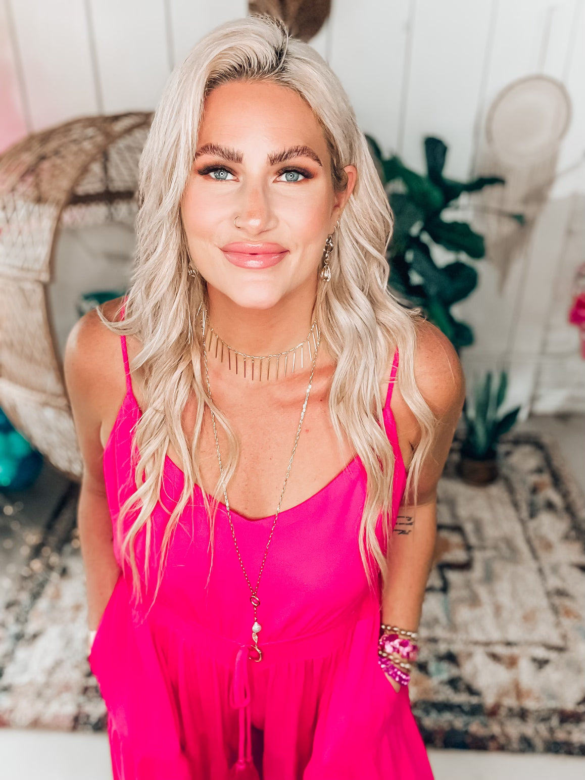 Portia Pink Jumpsuit