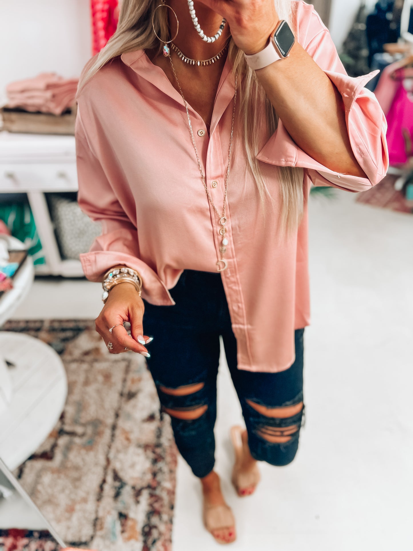 Liza Button Top