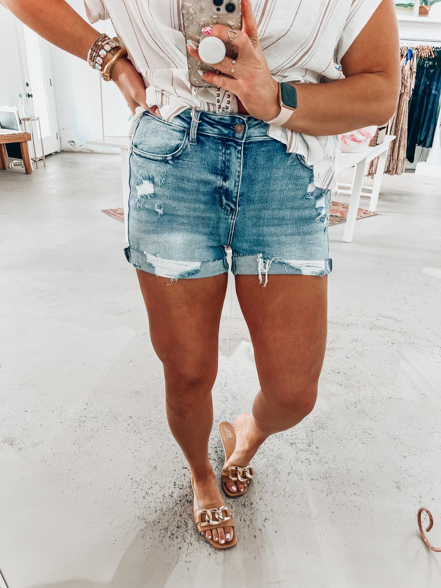 Josie Judy Blue Shorts