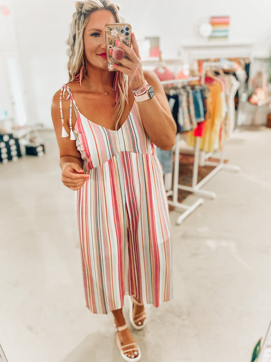 Summer Striped Jumpsuit