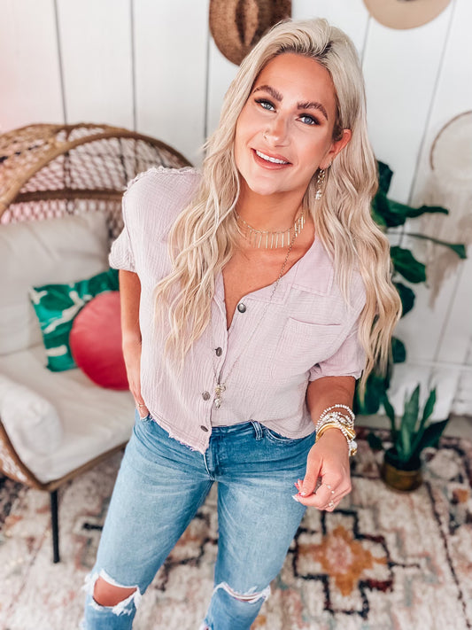 Lillian Button Top