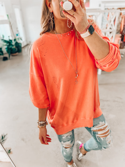 Vivianna Distressed Top
