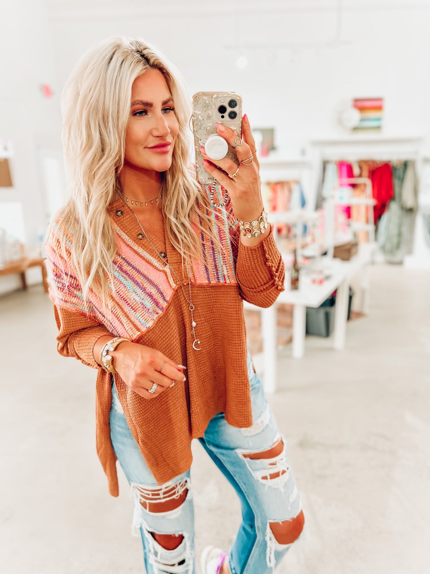 Becky Button Pullover