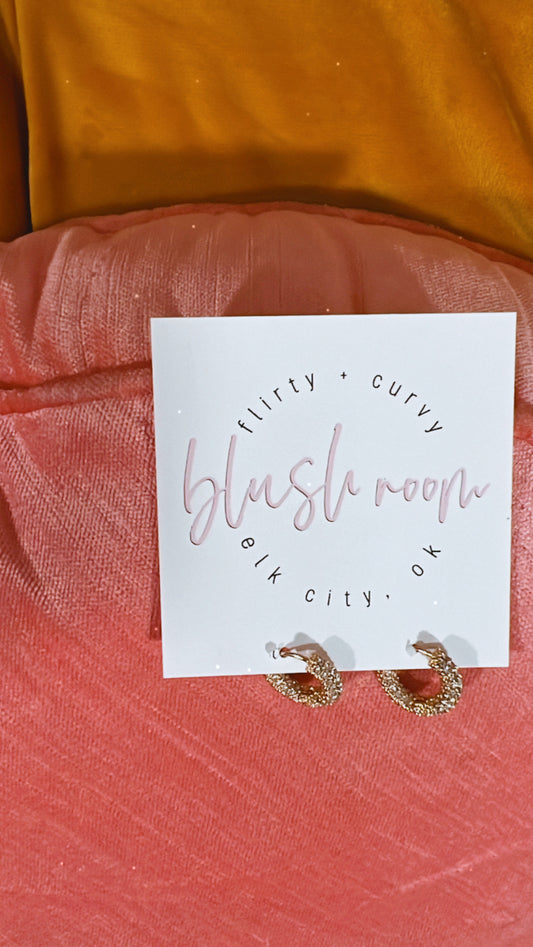 Mini Crystal Huggie Hoops