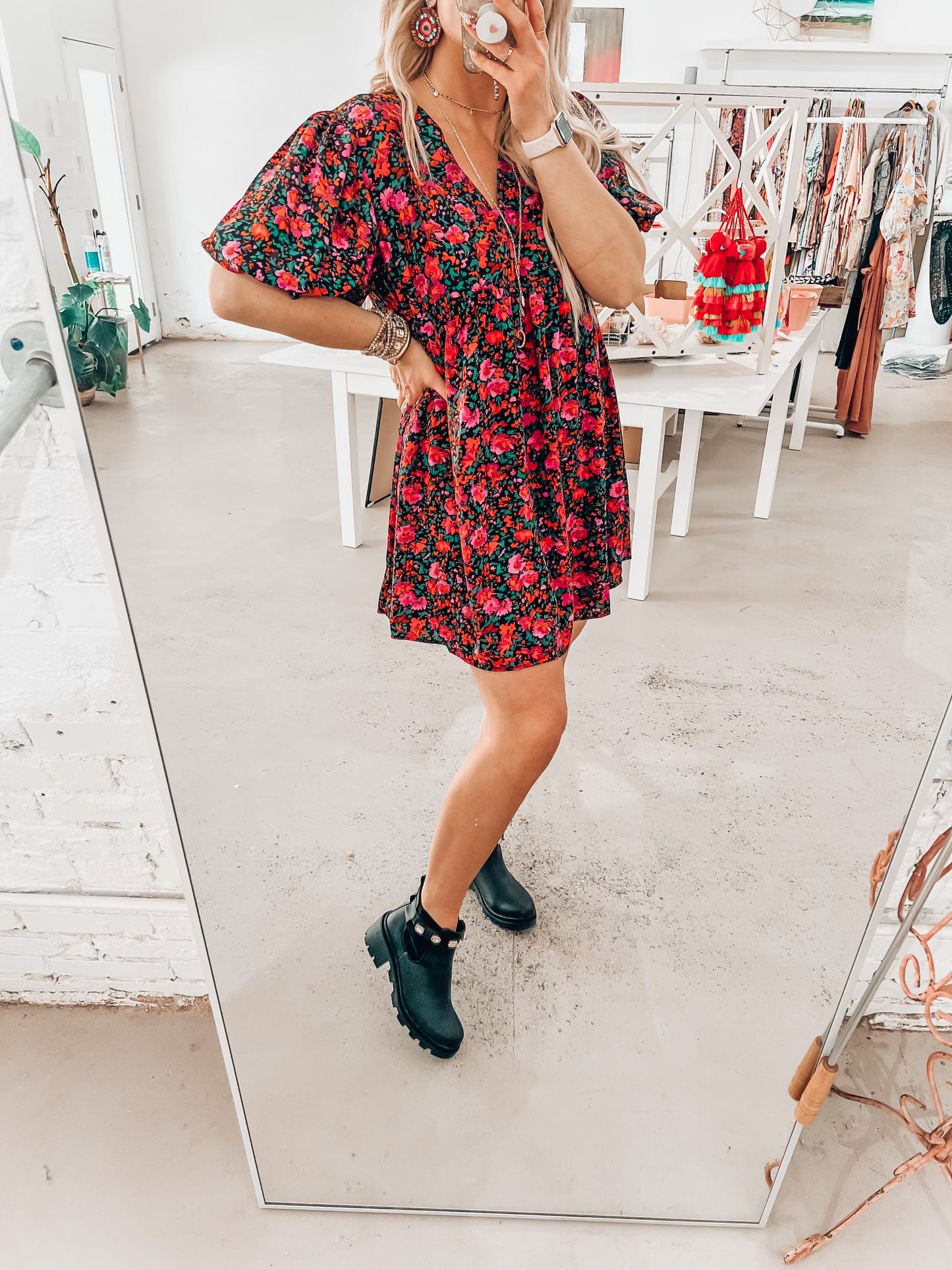Harper Bubble Sleeve Dress