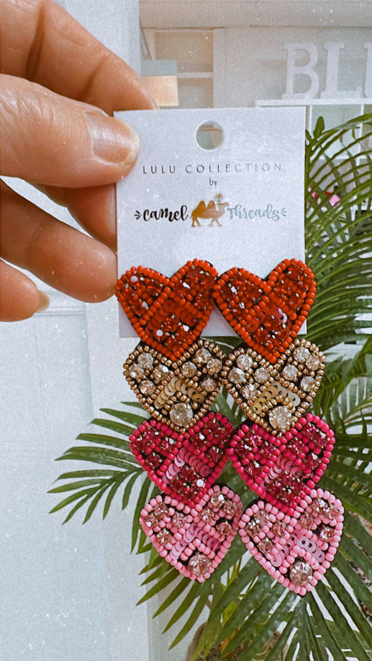 Heart Quartet Earrings