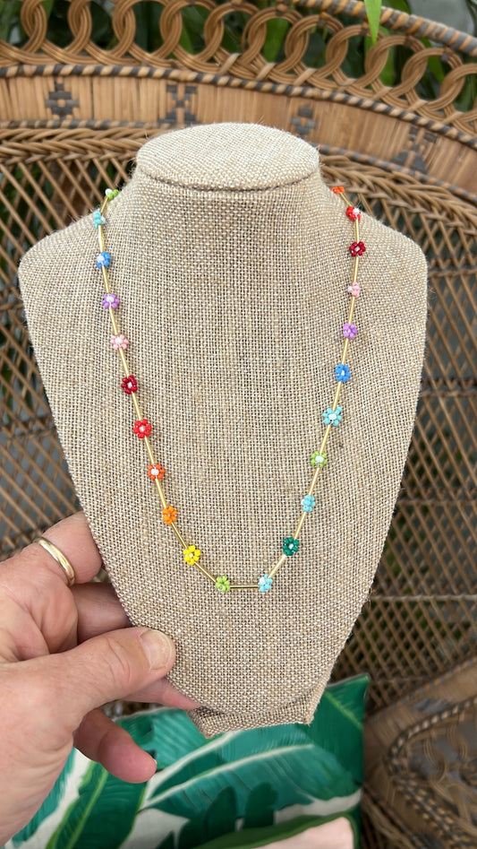 Flower Beaded Necklace