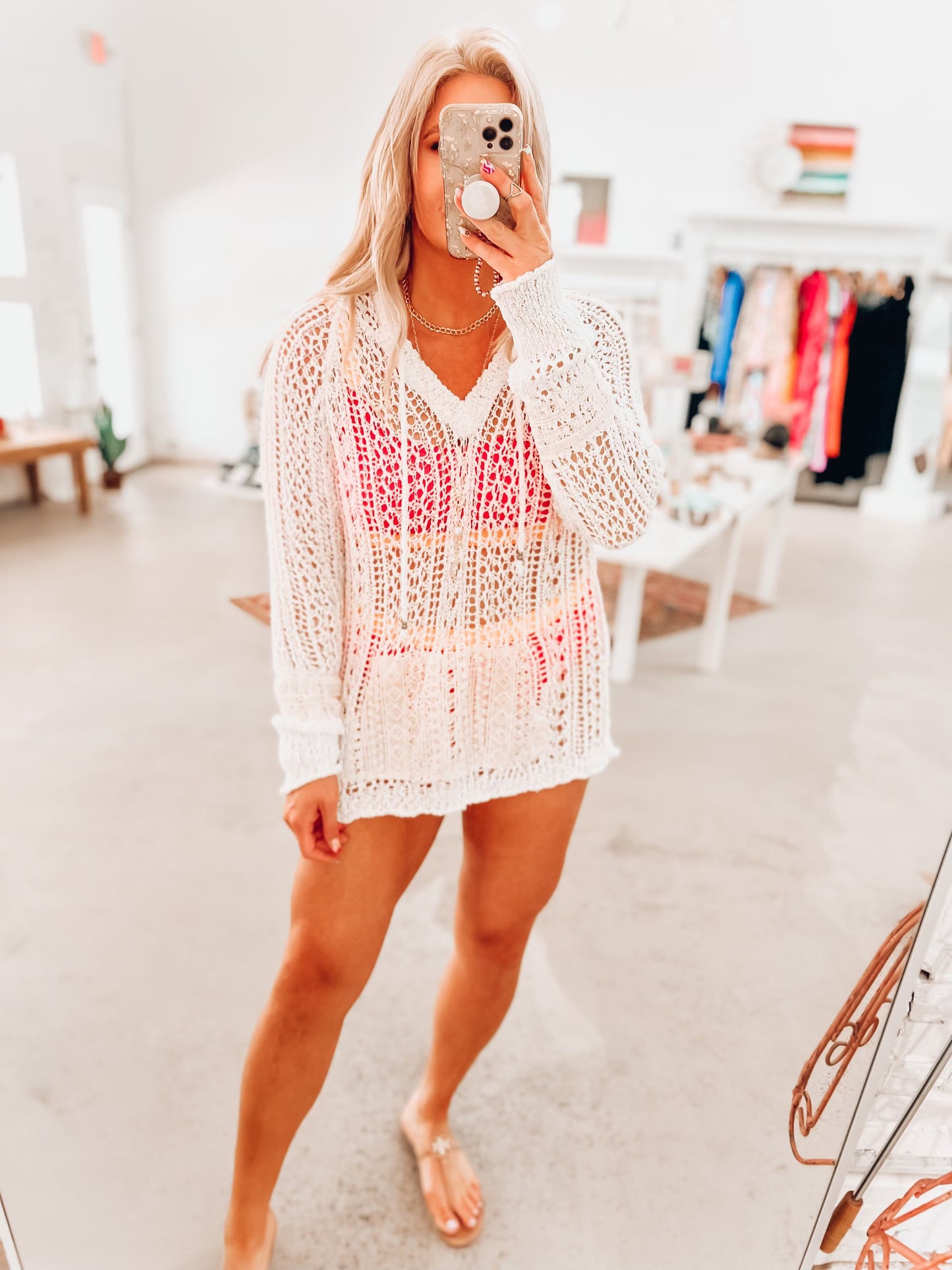 White Sands Hooded Top