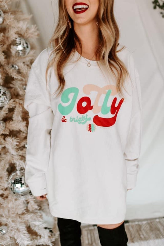 Jolly & Bright Corded Pullover