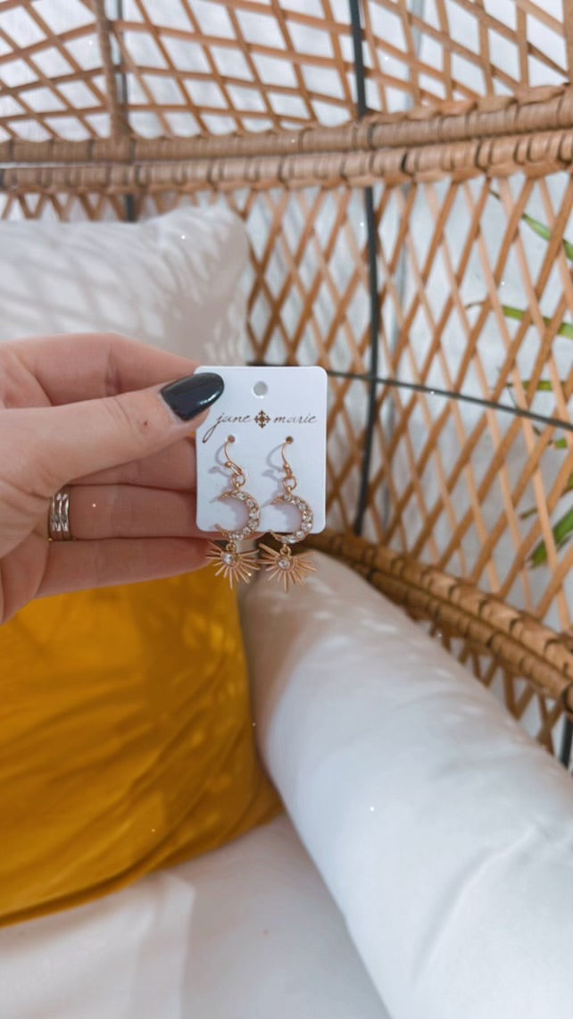 Moon Crystal Earrings
