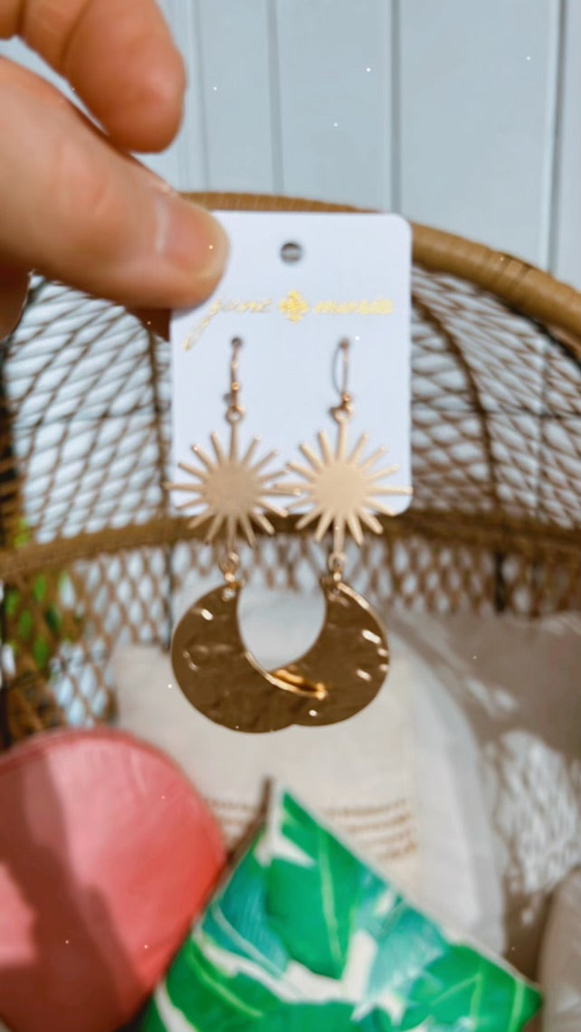 Moon Drop Earrings