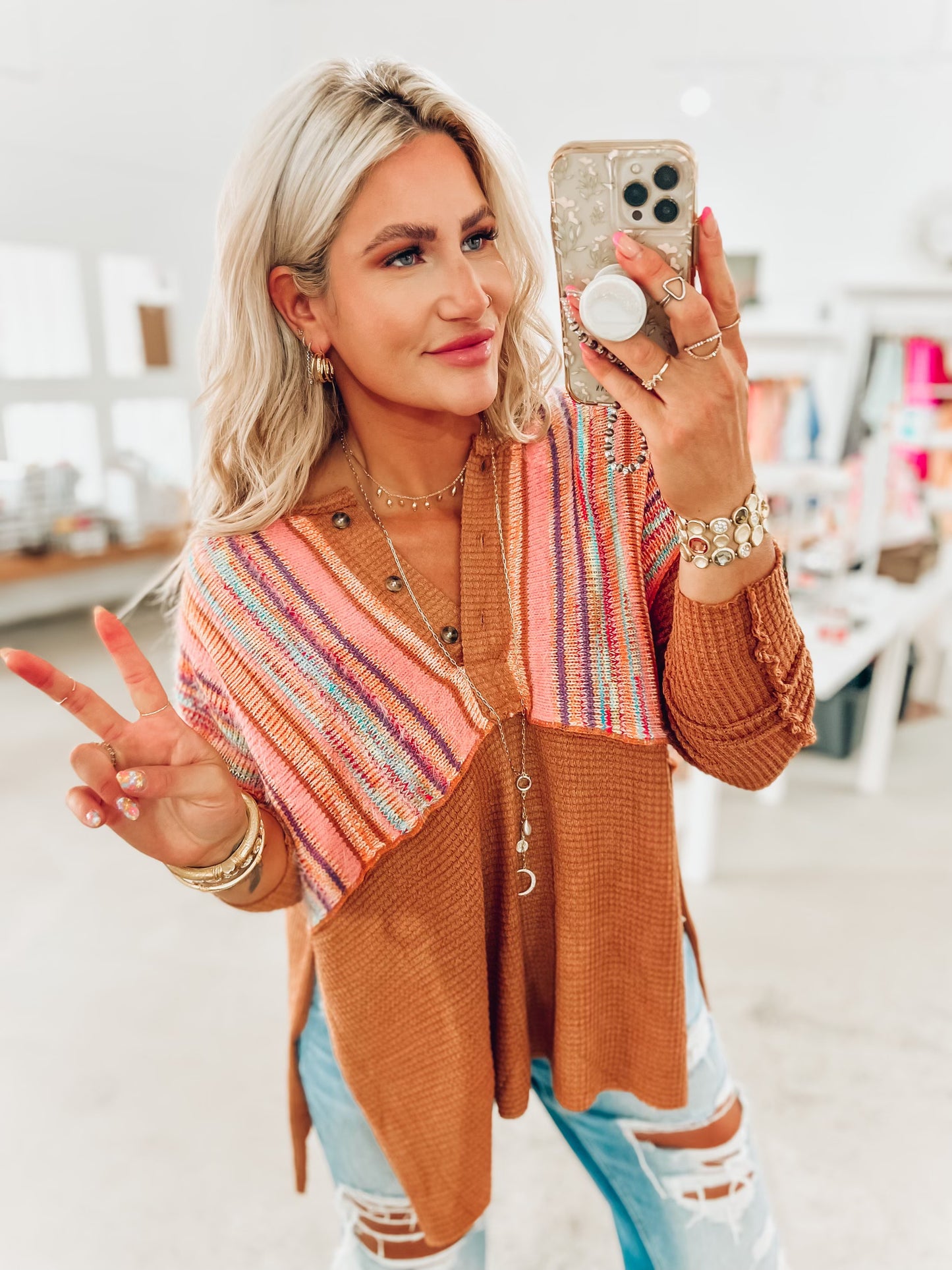 Becky Button Pullover