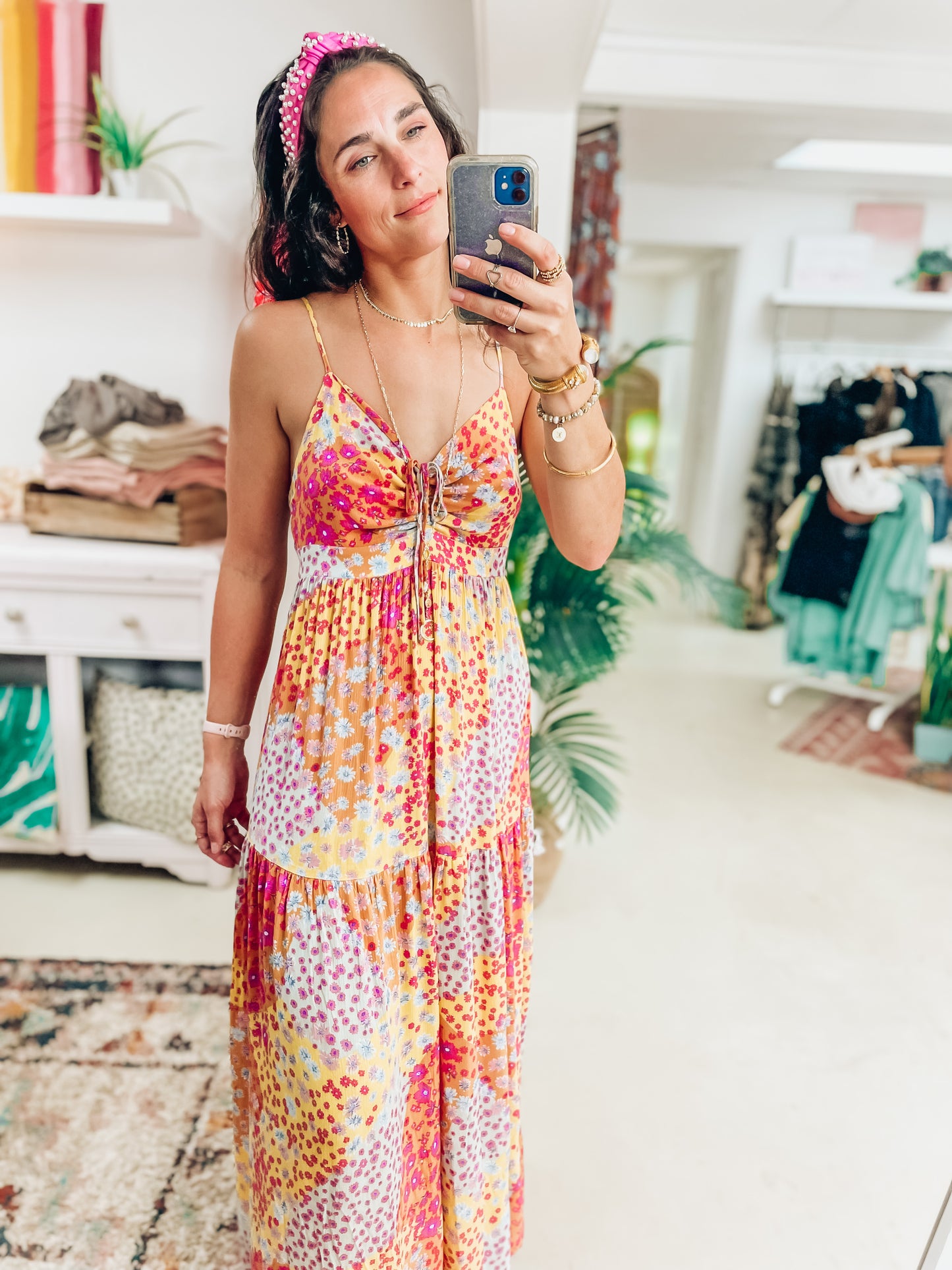 Emma Floral Patchwork Dress
