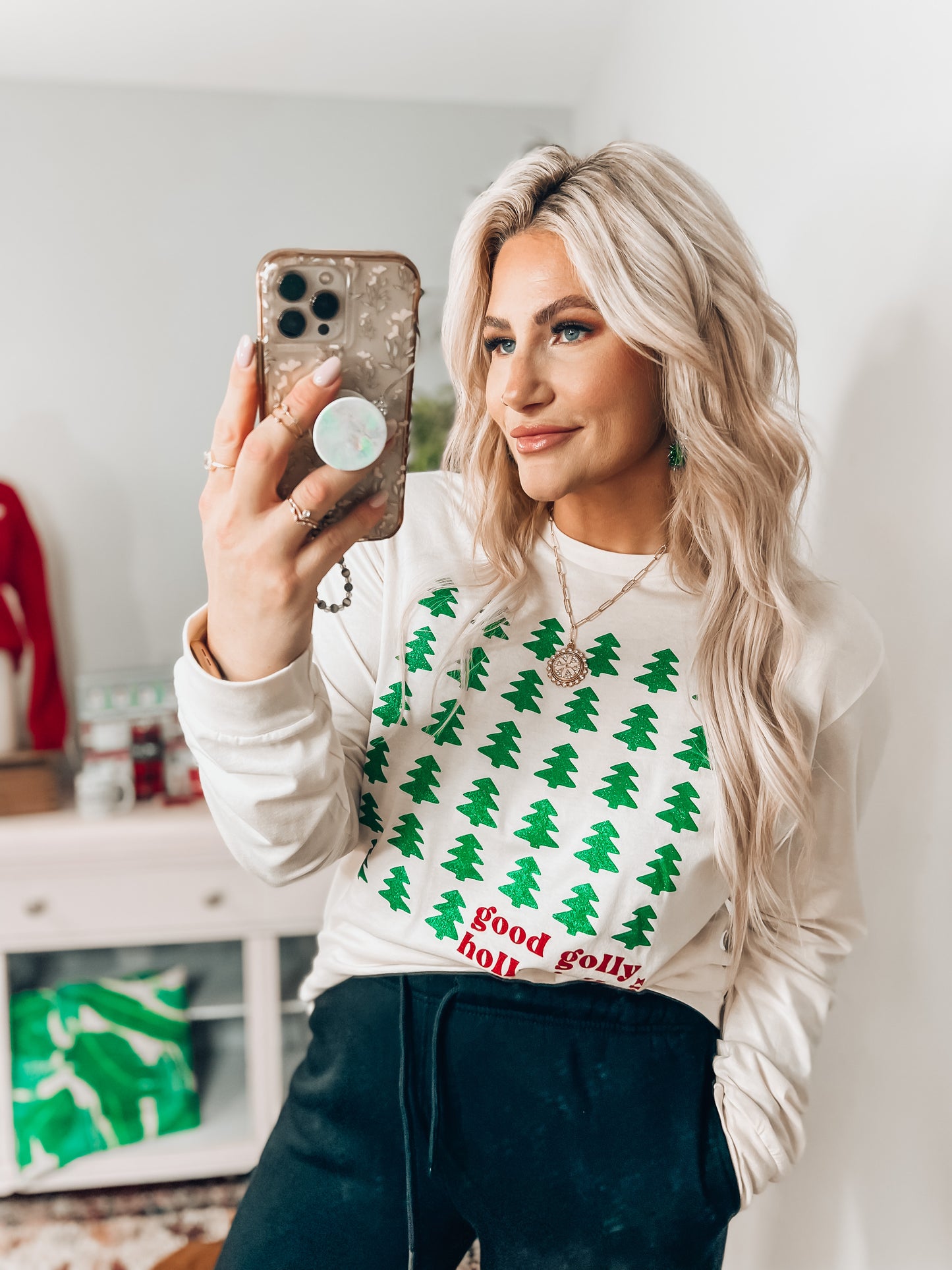 Good Golly, Holly Jolly Longsleeve tee