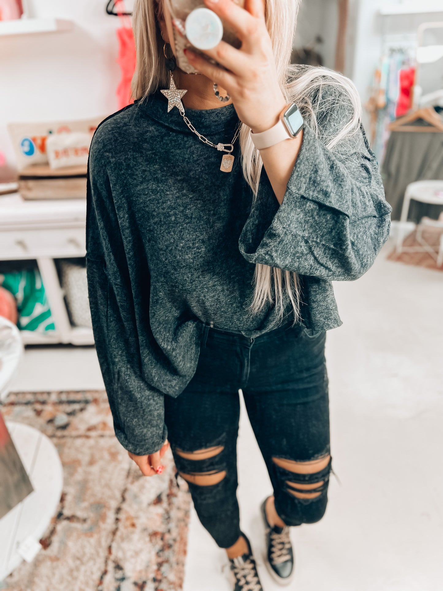 Lilly Mock Neck Sweater