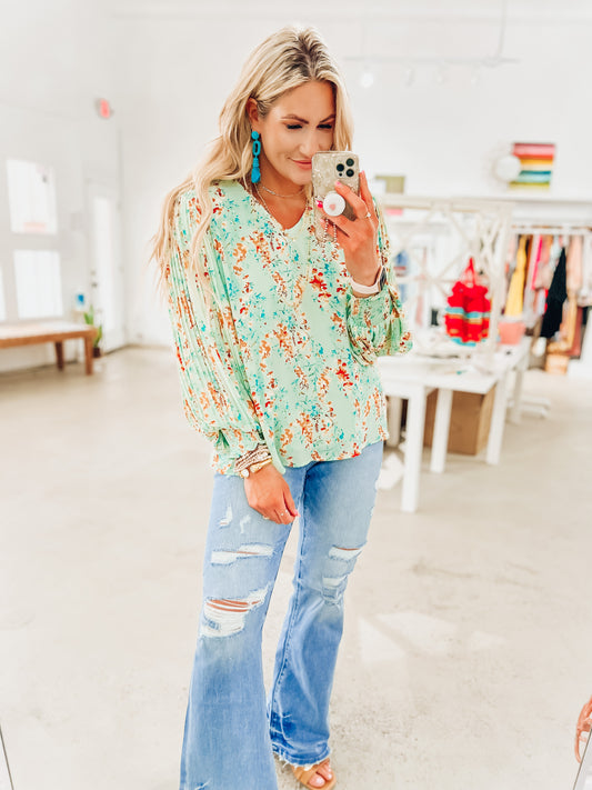 Loretta Sage Blouse