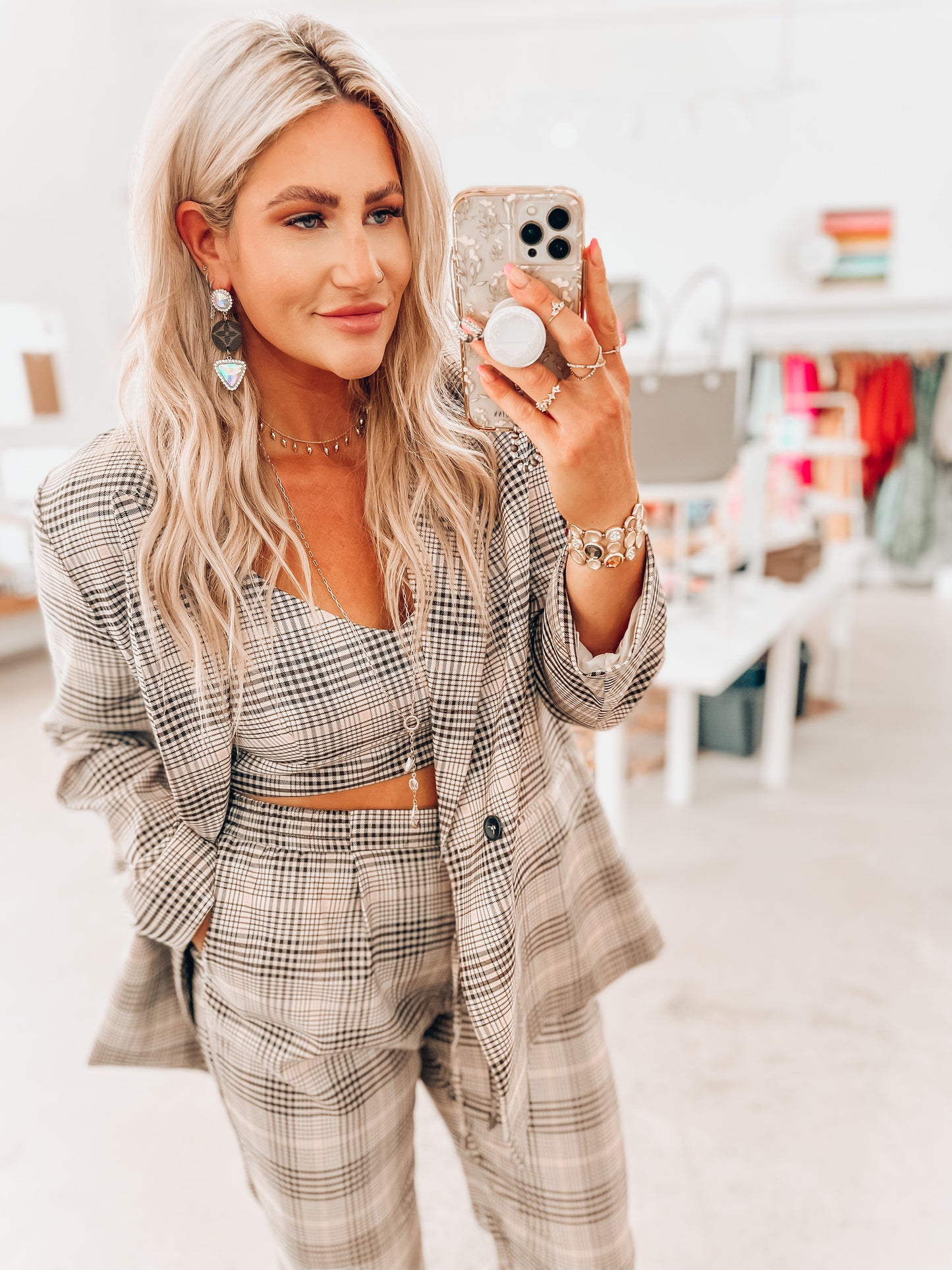 Boss B*tch Power Suit- Plaid