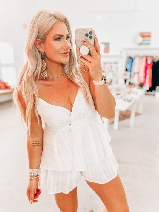 Danielle White Romper