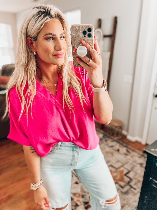 Maya Basic Top- Pink