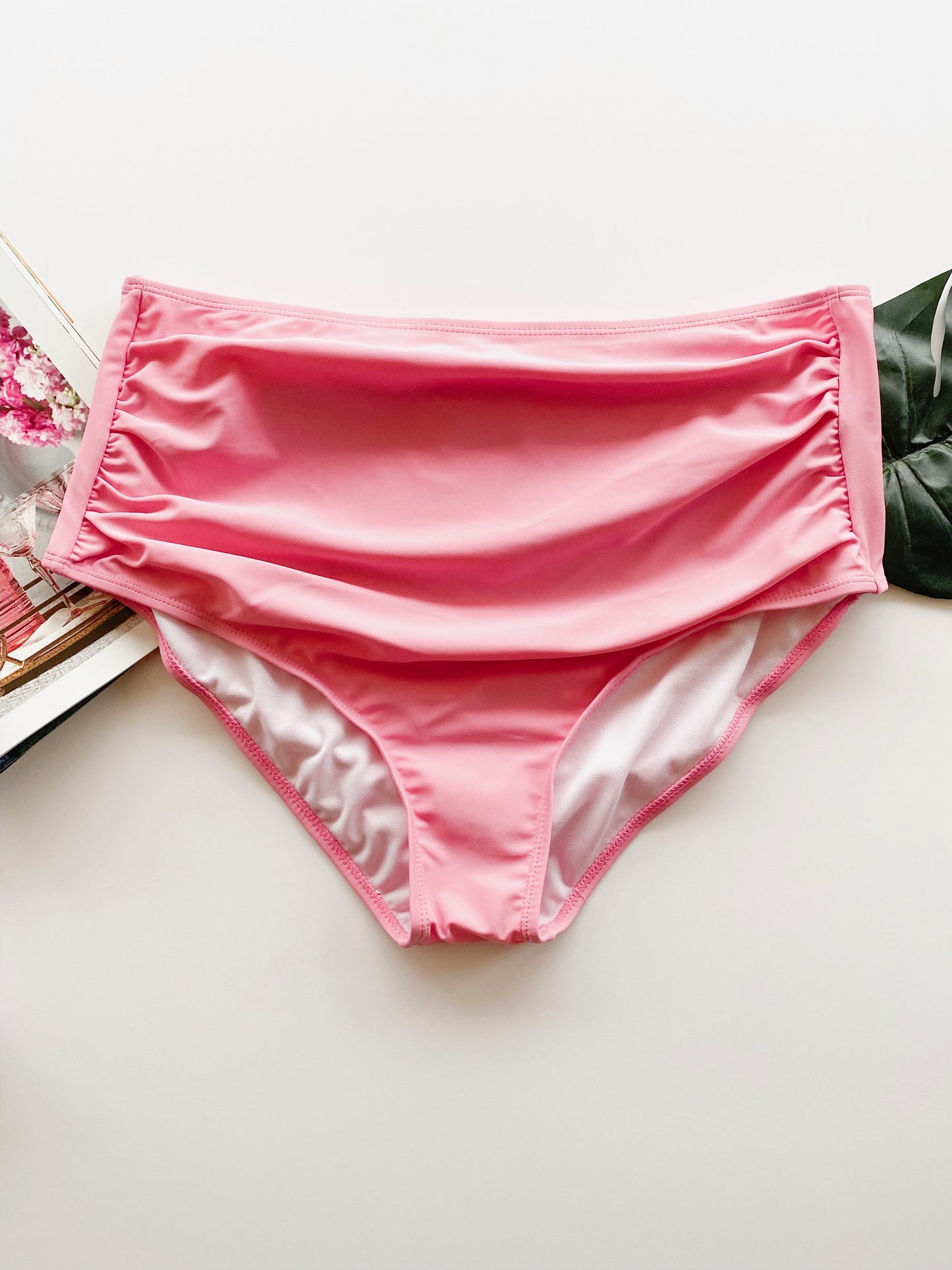 Pink Midi Ruched Bottom