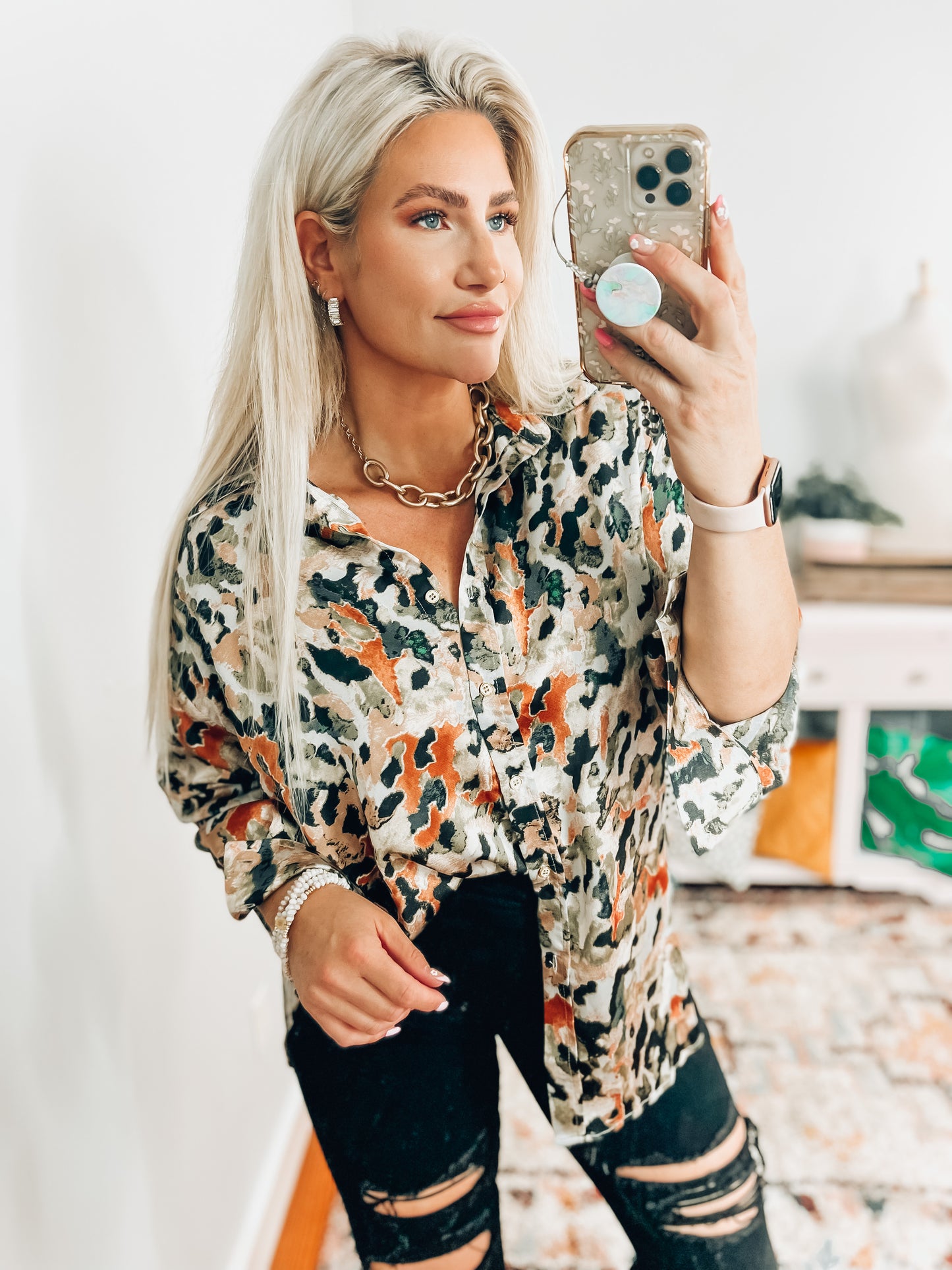 Loretta Button Top