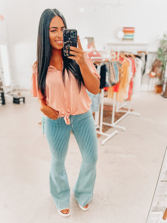 Pin Stripe Judy Blue Flares