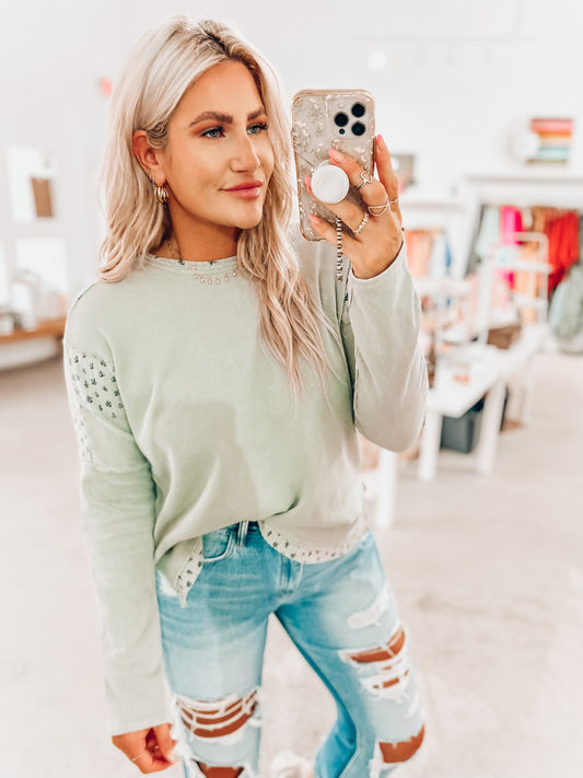 Lydia Floral Sage Top