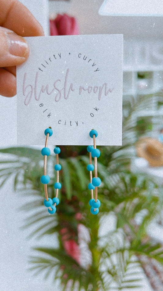 Turquoise Hoop Earrings