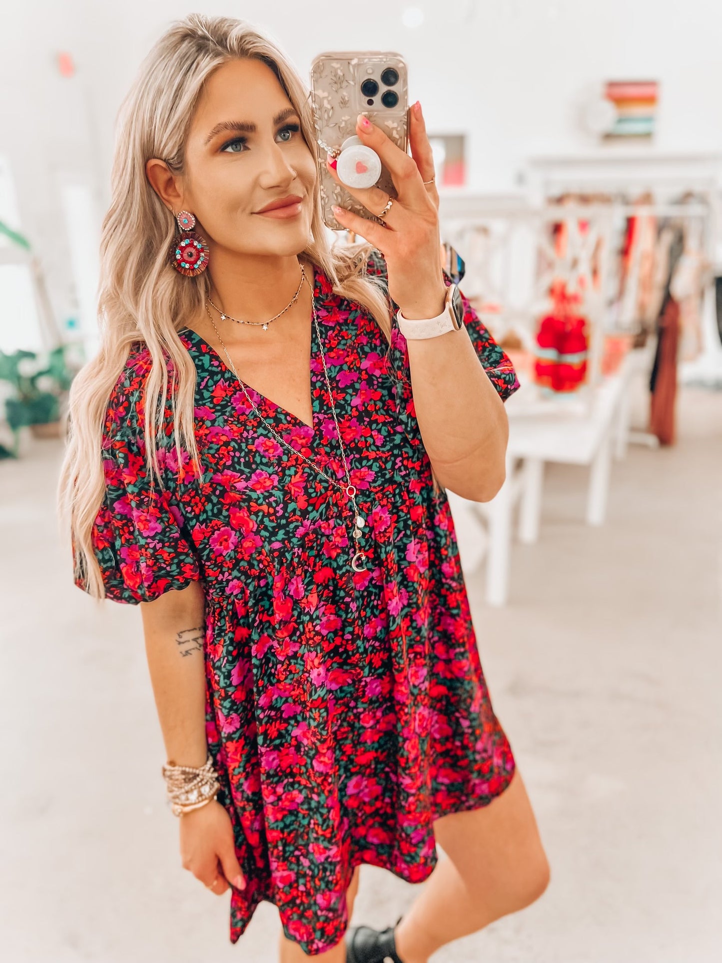 Harper Bubble Sleeve Dress