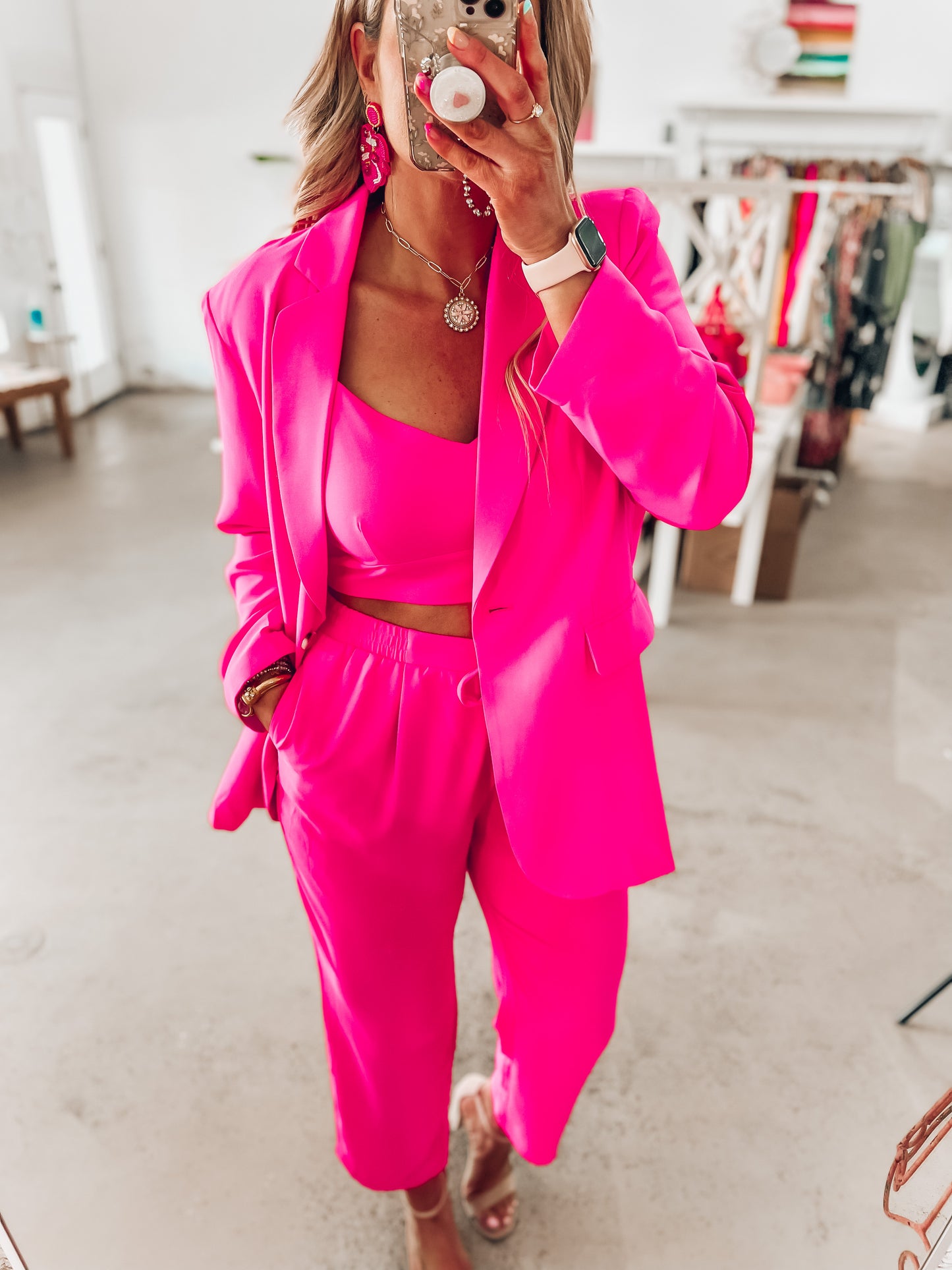 Boss B*tch Power Suit- Hot Pink